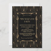 Glam Old Hollywood Great Gatsby New Year Party Einladung (Vorderseite)