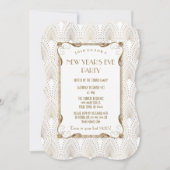 Glam Old Hollywood Great Gatsby New Year Party Einladung (Vorderseite)