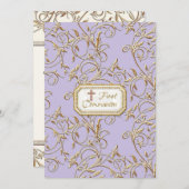 Glam Old Hollywood Regency Cross Erste Kommune Einladung (Vorne/Hinten)