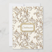 Glam Old Hollywood Regency Girl Cross Bestätigung Einladung (Vorderseite)