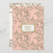 Glam Old Hollywood Regency Pink Couples Dusche Einladung (Vorne/Hinten)