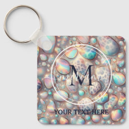 Glam Opal Leopard Print Girly Keychain Schlüsselanhänger