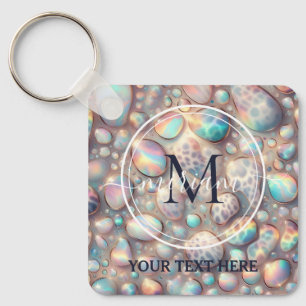 Glam Opal Leopardenprint Mädchen Schlüsselanhänger