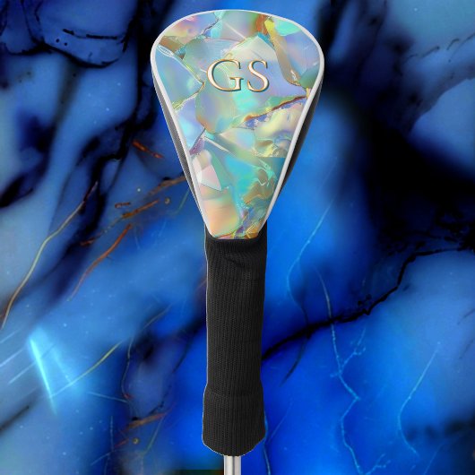 Glam Opal mit großem Monogramm oder Namen Golf Headcover