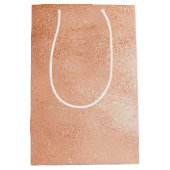 Glam Orange Peach Spice Geburtstag Mittlere Geschenktüte (Vorderseite)