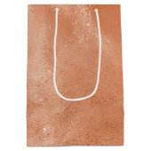 Glam Orange Peach Spice Geburtstag Mittlere Geschenktüte (Rückseite)