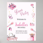 Glam Party Girl Beauty Wellness-Center Plster Begr Poster (Vorne)