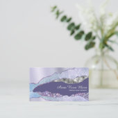 *~* Glam Pastel Agate Geode Silver Glitzer Visitenkarte (Stehend Vorderseite)