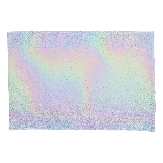 Glam Pastel Rainbow Glitzer Sparkle Akzent Kissenbezug (Vorderseite)