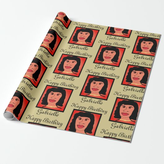 Glam Pearls Avatar Birthday Wrapping Paper Geschenkpapier (Ungerollt)