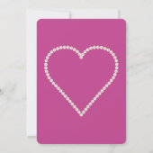 Glam Pearls Jewel Pink Brautparty Einladung (Rückseite)