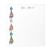 Glam Personalisiert Stiletto Heelses Notepad Notizblock (Vorderseite)