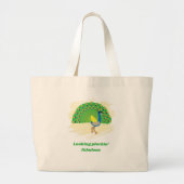 Glam-Pfau-Pun-Design-Tasse Jumbo Stoffbeutel (Vorne)