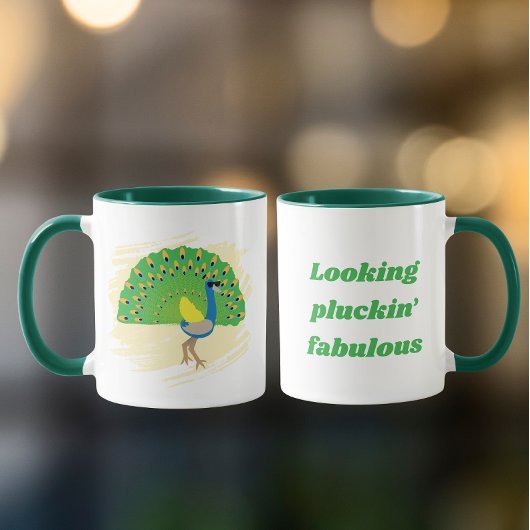 Glam-Pfau-Wortwitz-Design-Tasse Tasse