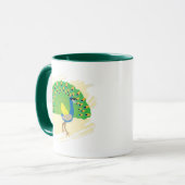 Glam-Pfau-Wortwitz-Design-Tasse Tasse (Vorderseite Links)