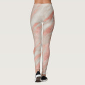 Glam Pink Abstrakt Marbella Muster Leggings (Rückseite)