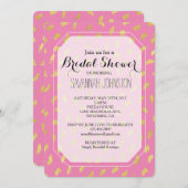 Glam Pink Abstraktes Brautparty Einladung (Vorne/Hinten)