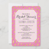 Glam Pink Abstraktes Brautparty Einladung (Vorderseite)