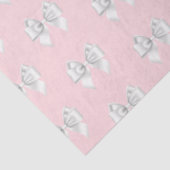 Glam Pink Aqua Blue Tiffany Thema White Bow Seidenpapier (Ausschnitt)