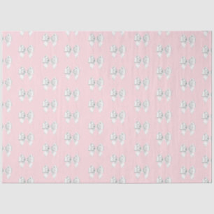 Glam Pink Aqua Blue Tiffany Thema White Bow Seidenpapier