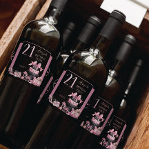 Glam Pink Black Fashion 21. Geburtstag Party