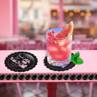 Glam Pink Black Fashion Sweet 16 Birthday Party