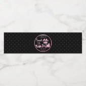 Glam Pink Black Fashion Sweet 16 Geburtstagsparty Wasserflaschenetikett (Einzelnes Label)