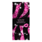 Glam Pink Black Glitzer Preisliste Menü (Hinten)
