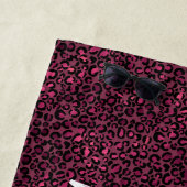 Glam Pink Black Leopard Print Strandtuch (Beispiel)