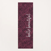 Glam Pink Black Leopard Print Yogamatte (Vorderseite)