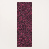 Glam Pink Black Leopard Print Yogamatte (Rückseite)