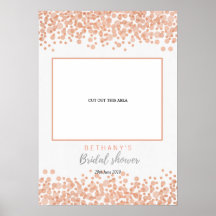 Glam Pink Blubbles Brautparty Cut Foto Stand