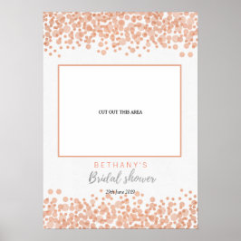 Glam Pink Blubbles Brautparty Cut Foto Stand Poster