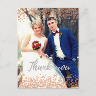 Glam Pink Bubbles Chic Calligrafy Danke Karte