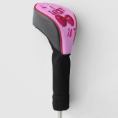 Glam Pink Cherry Lucky Retro Golf Headcover (angewinkelt)