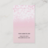 Glam Pink Chic Bokeh Glamour Lights Modern Visitenkarte (Rückseite)