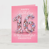 Glam Pink Diamant Glanz Süße 16 Geburtstag Karte (Vorderseite)