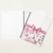 Glam Pink Diamond Bow Floral Polka Dots Planer (Anzeige)
