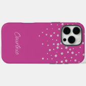Glam Pink Diamond Jewels Case-Mate iPhone Hülle (Rückseite (Horizontal))
