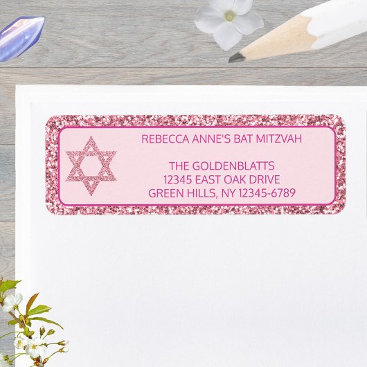 Glam Pink Elegant Star von David Bat Mitzvah