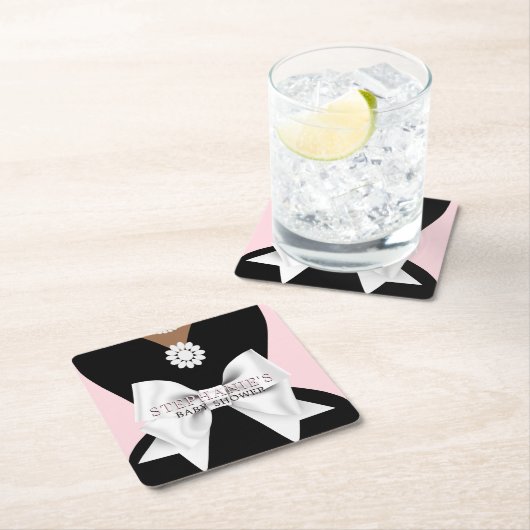 Glam Pink Ethnic Extravagant Tiffany Thema Kinderd Rechteckiger Pappuntersetzer (Vor Ort)