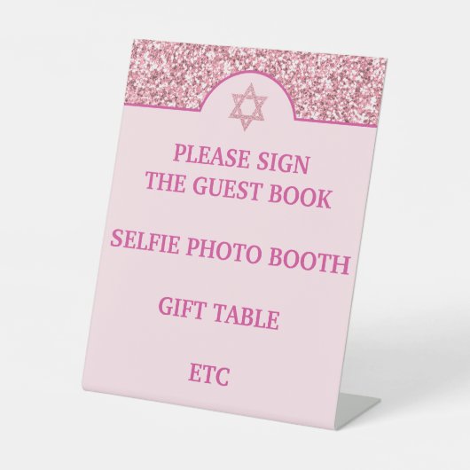 Glam Pink Gestalten Sie Ihr eigenes elegantes Bat  Sockelschild (Vorderseite)