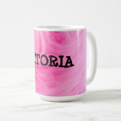 Glam Pink Girly Design Kaffeetasse (VorderseiteRechts)