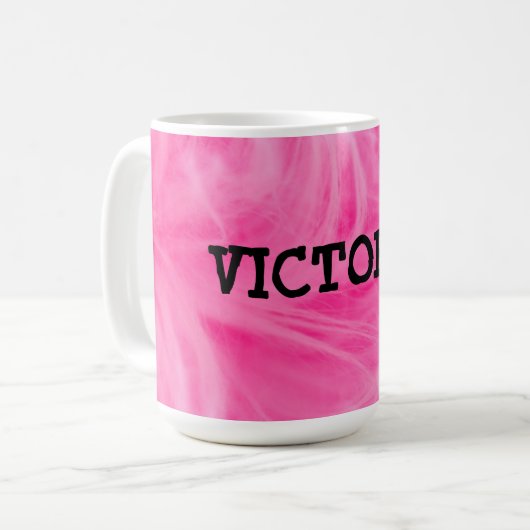 Glam Pink Girly Design Kaffeetasse (Vorderseite Links)