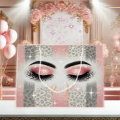 Glam Pink Glitzer Eyelashes Monogramm Große Geschenktüte