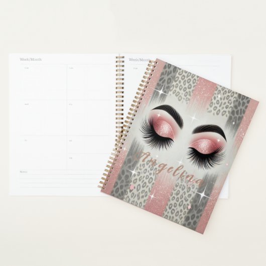 Glam Pink Glitzer Eyelashes Planer (Anzeige)