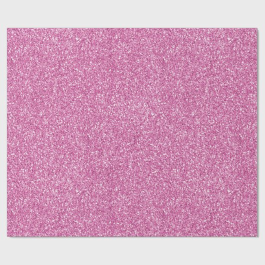 Glam Pink Glitzer Geschenkpapier (Flach)