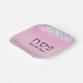 Glam Pink Glitzer Hebräisch Pessach Abendessen Sex Pappteller (Gewinkelt)