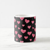 Glam Pink Glitzer Herz Sparkle Romantik Kaffeetasse (Mittel)
