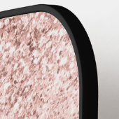 Glam Pink Glitzer Individuelle Name & Initial Pickleball Schläger (Linke Seite)